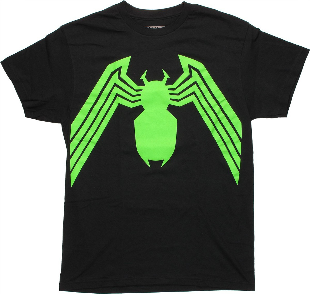 Venom Green Logo Black T Shirt