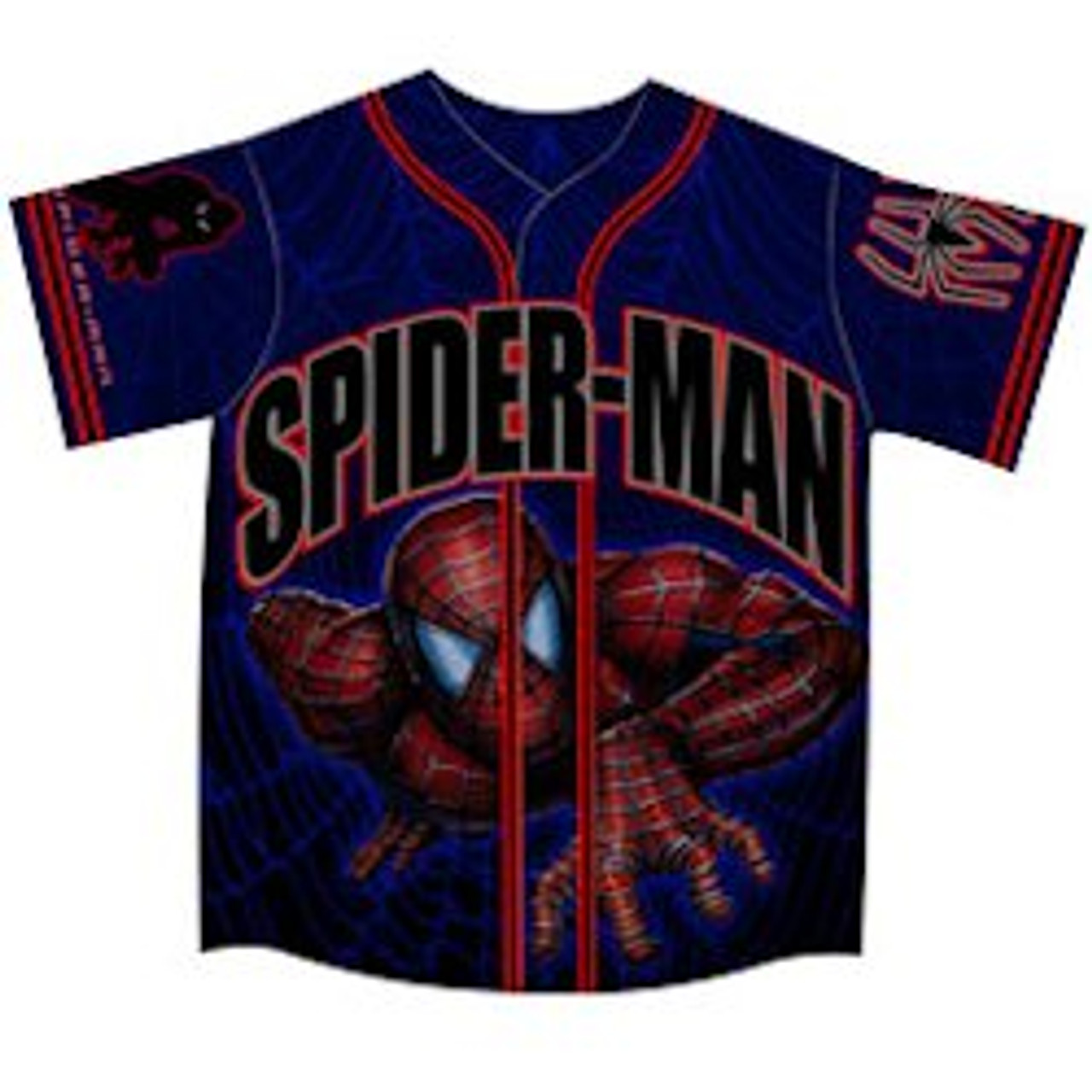 Spider-Man Men's Baseball Jersey, Sizes S-xl, Black