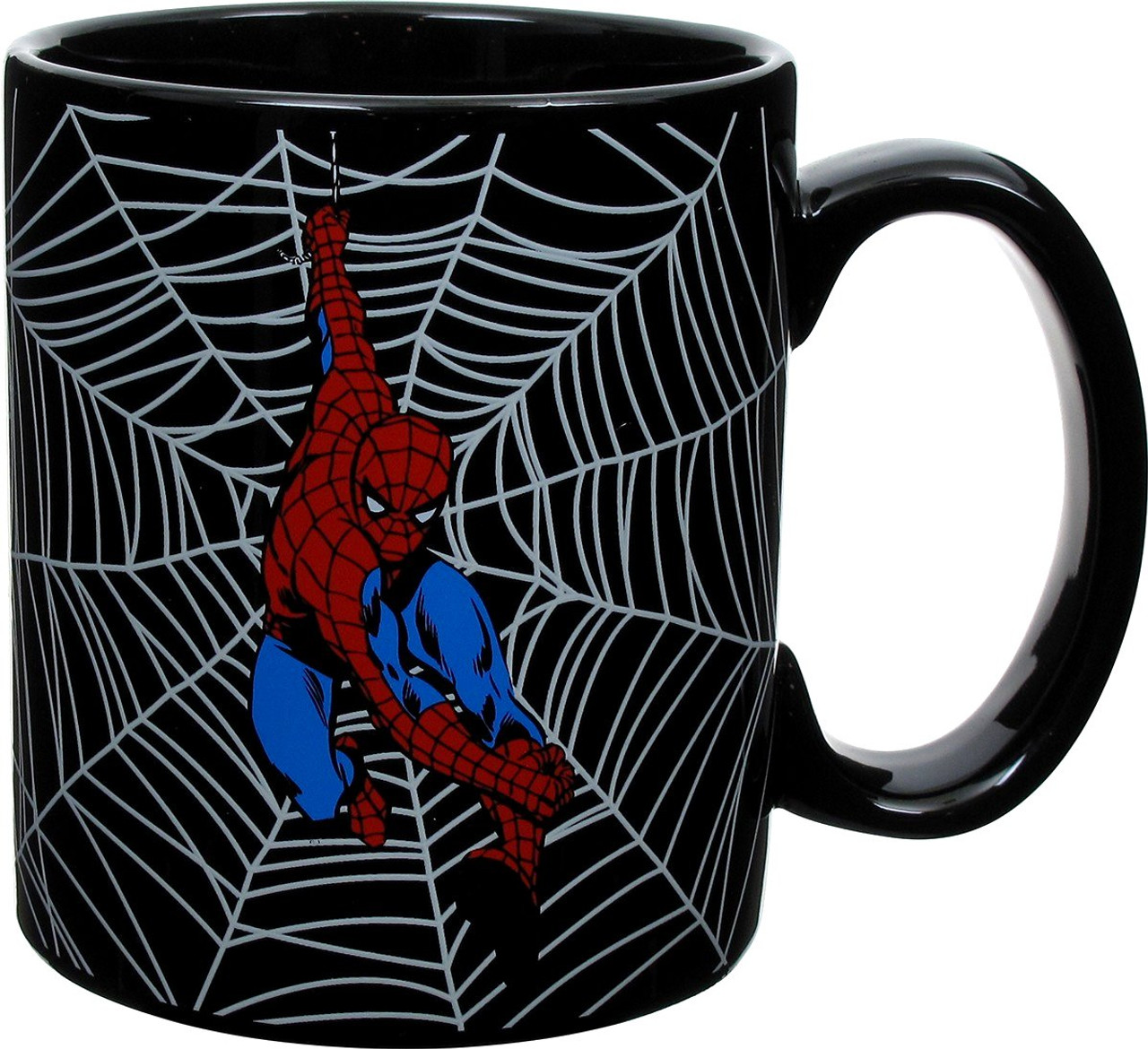 Spiderman Web Swing Black Jumbo Mug