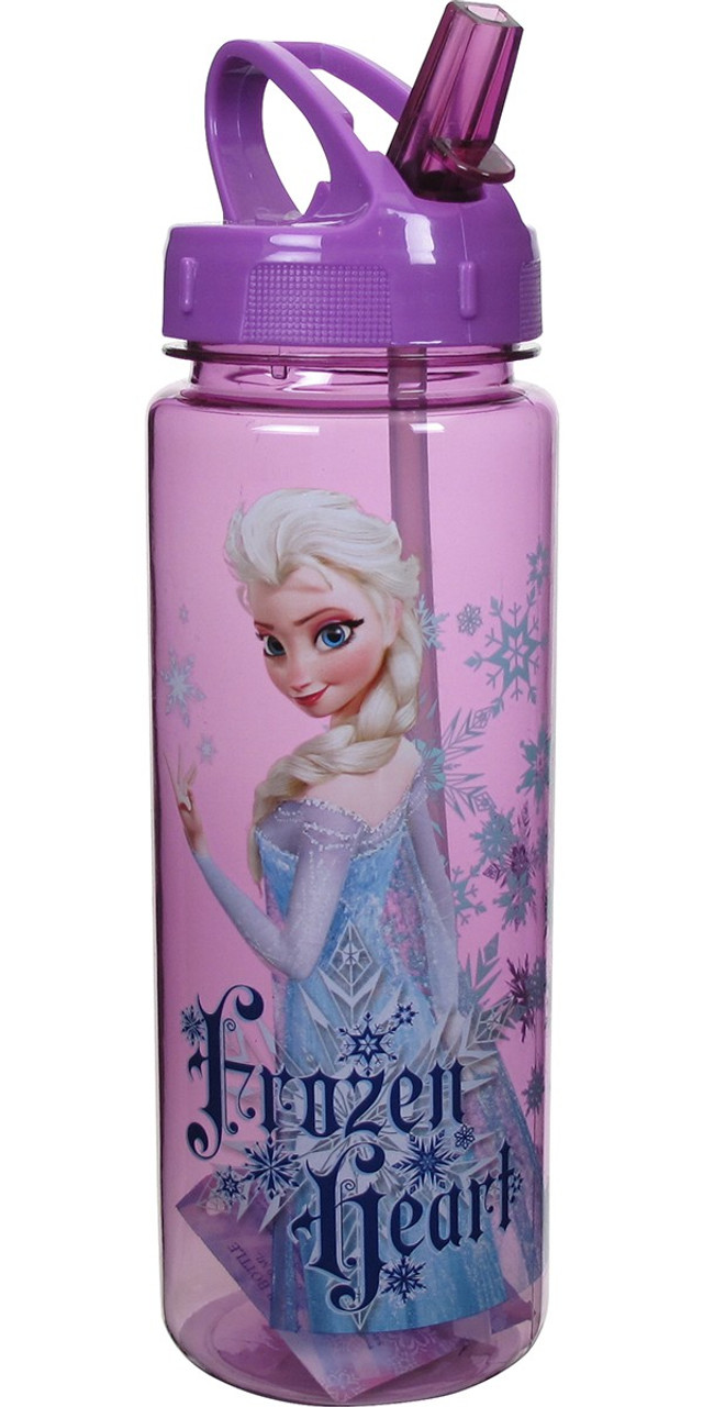 Frozen Water Bottle with Built-In Straw