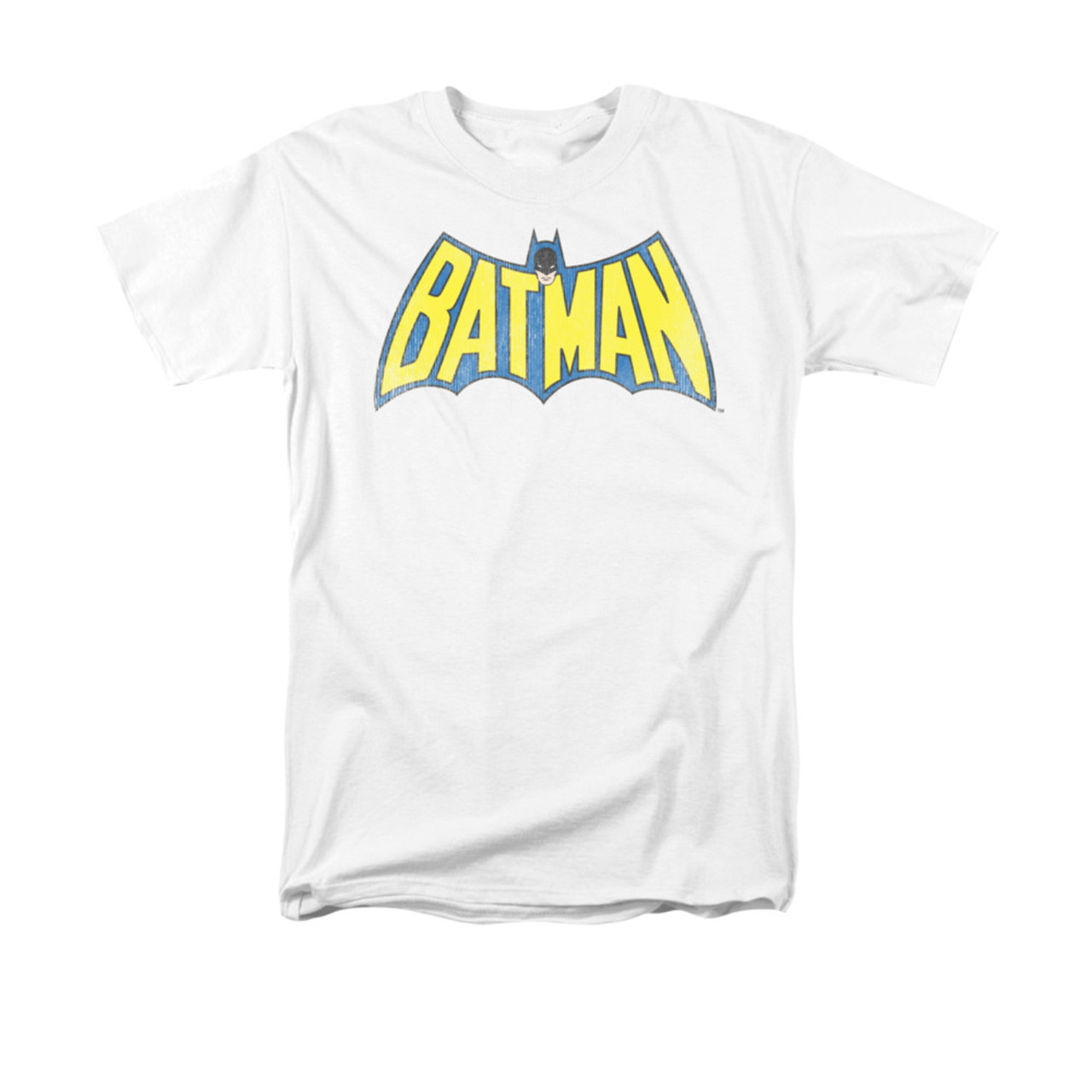 Batman Vintage Logo White T Shirt