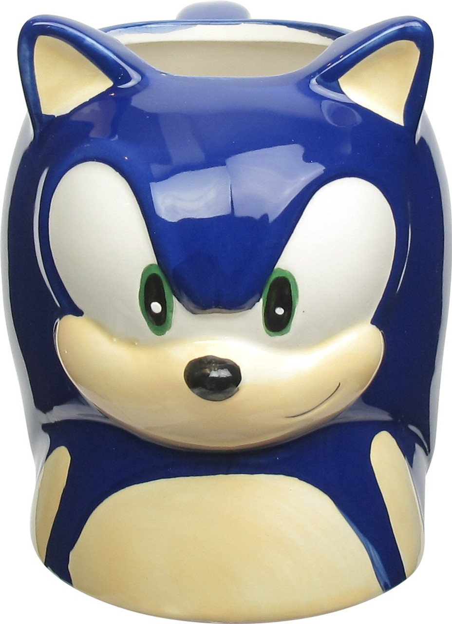 3D Sonic The Hedgehog Head Ceramic Mug 400 mls