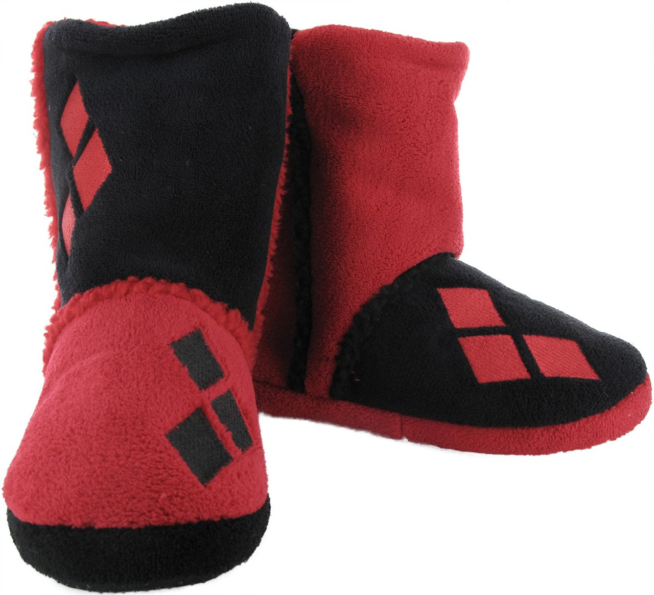 Harley Quinn Costume Womens Boot Slippers