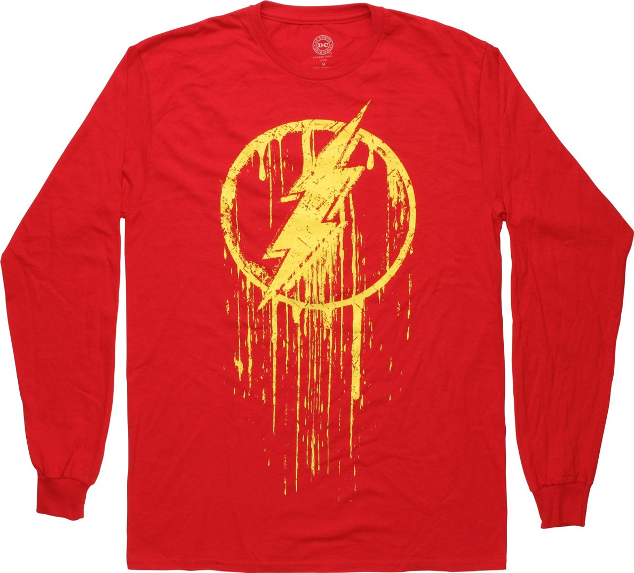 Flash Distressed Drip Logo Long Sleeve T-Shirt