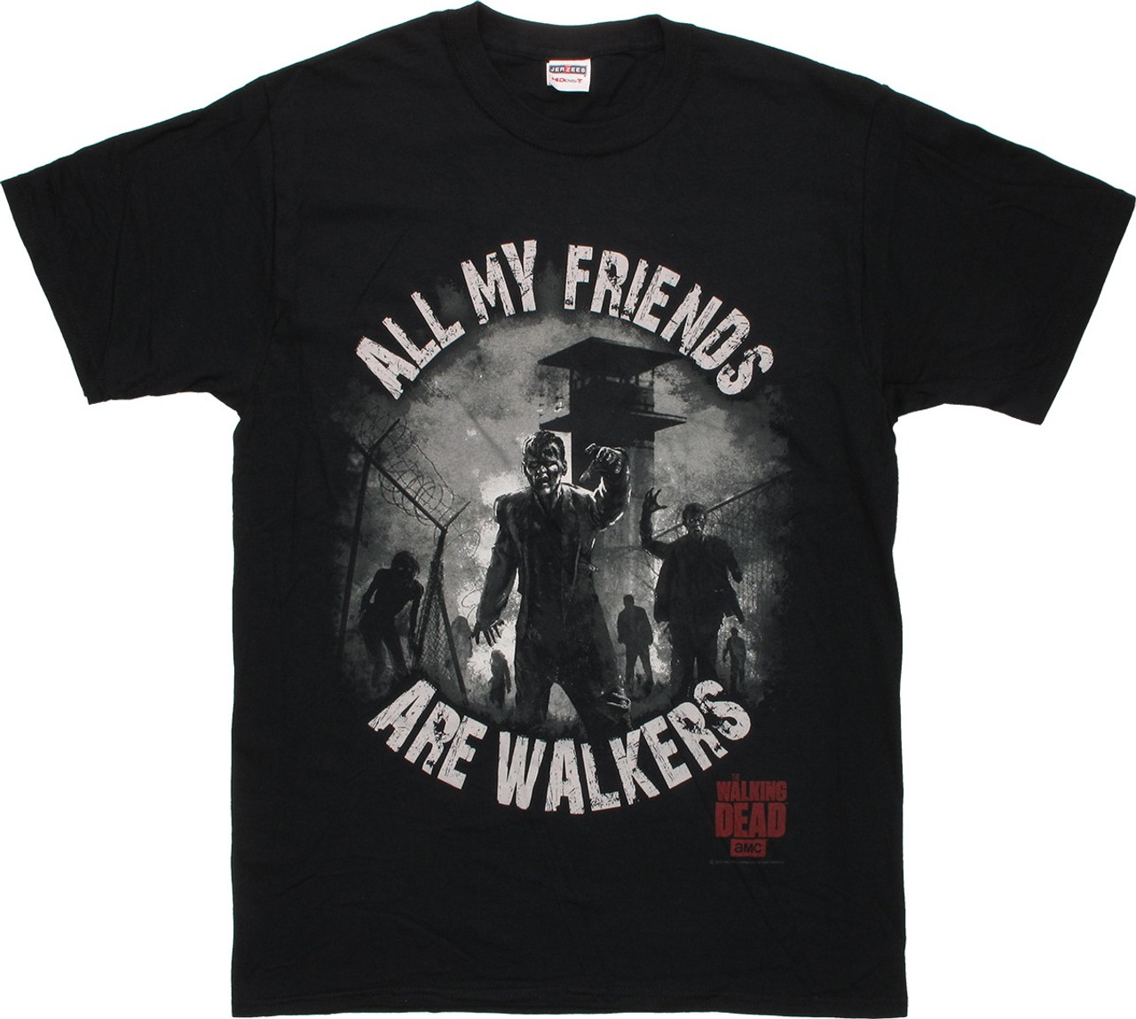 Noir The walking dead-All My Friends Are walker t-shirt Hommes s-xl 