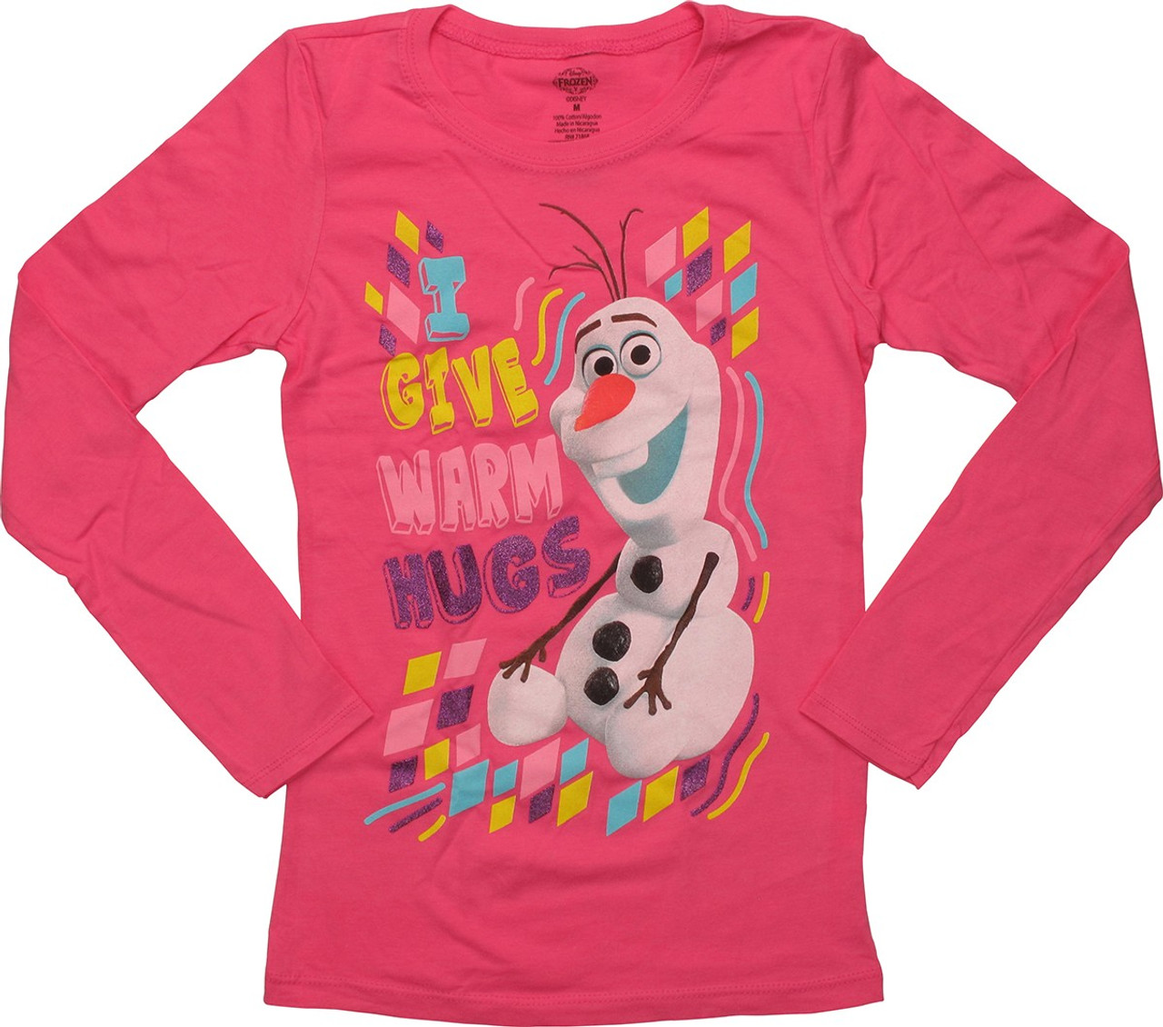 Frozen Olaf Warm Hugs Long Sleeve Youth T Shirt