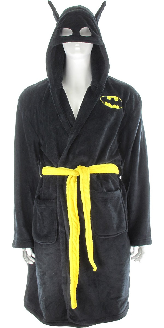 Batman Logo Masked Hood Fleece Robe