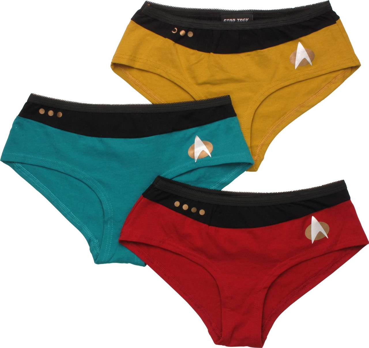 Star Trek Next Generation Uniform 3 Pack Panty Set