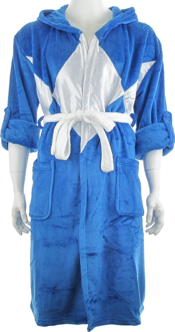 Power Rangers Blue Ranger Mesh Masked Hooded Robe