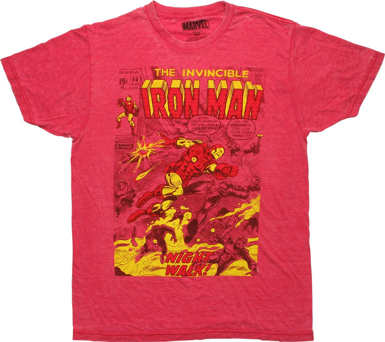 Iron Man The Invincible Comic Cover T-Shirt Sheer