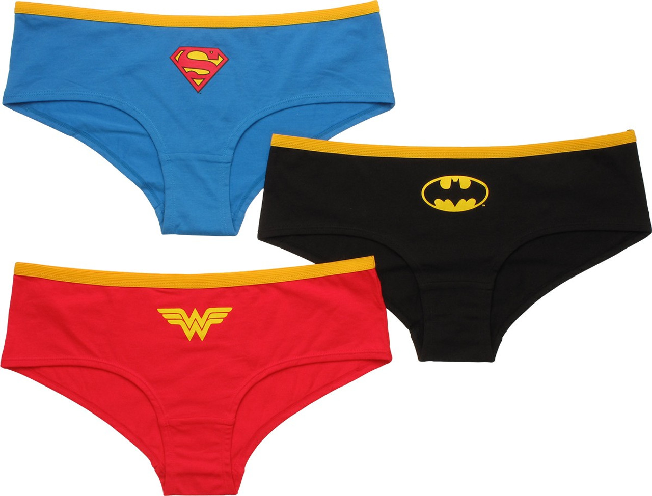 DC Comics Superheroines Logos 3 Pack Panty Set