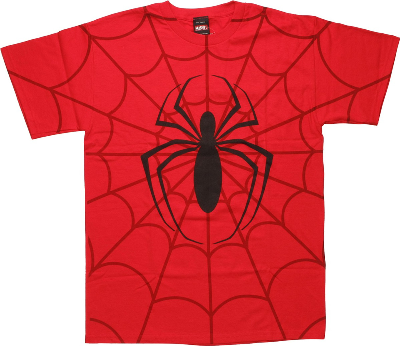 puberteit moeilijk Bekend Spiderman Spider Logo Large Web T-Shirt