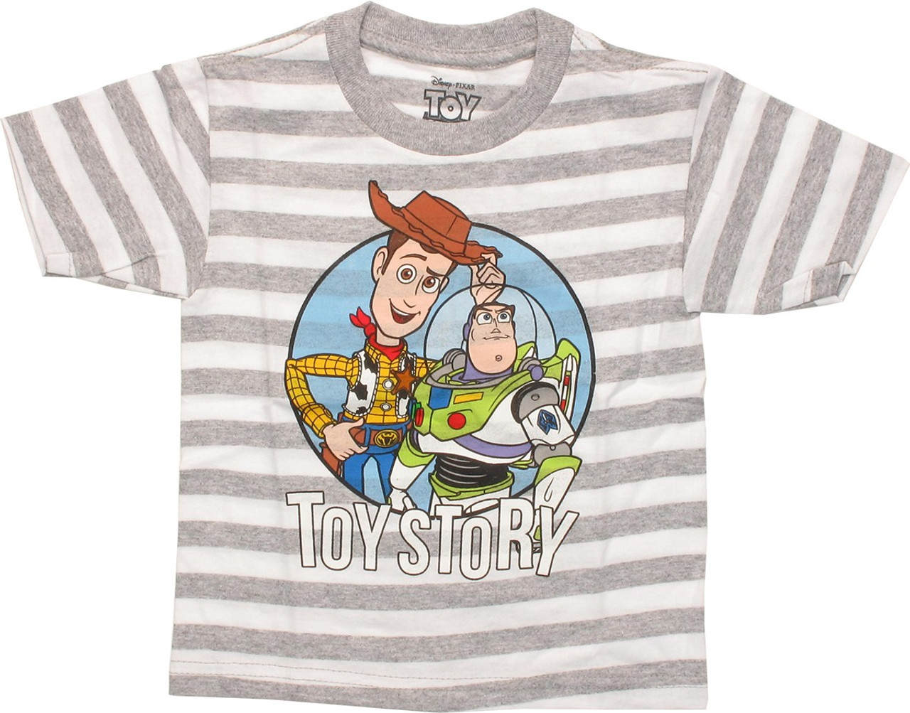 Toy Story Woody and Buzz Striped Toddler T-Shirt