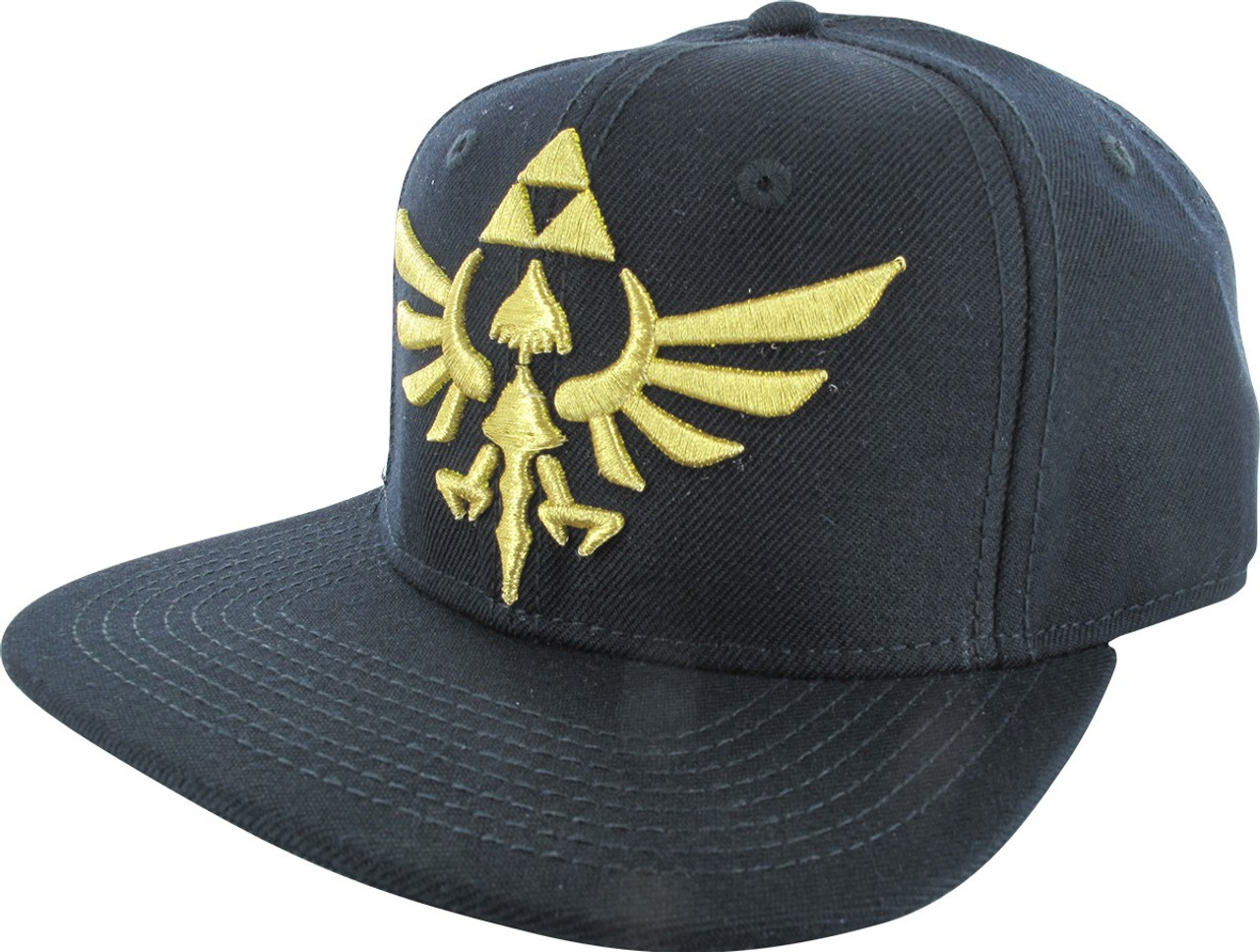 Zelda Embroidered Gold Crest Snapback Hat