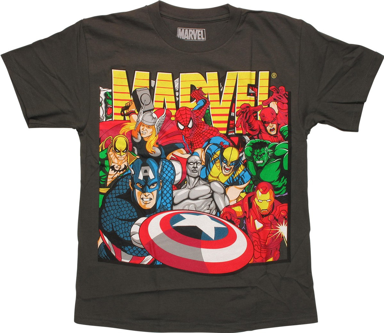 Marvel Cartoon Group Ready For Fight Youth T-Shirt