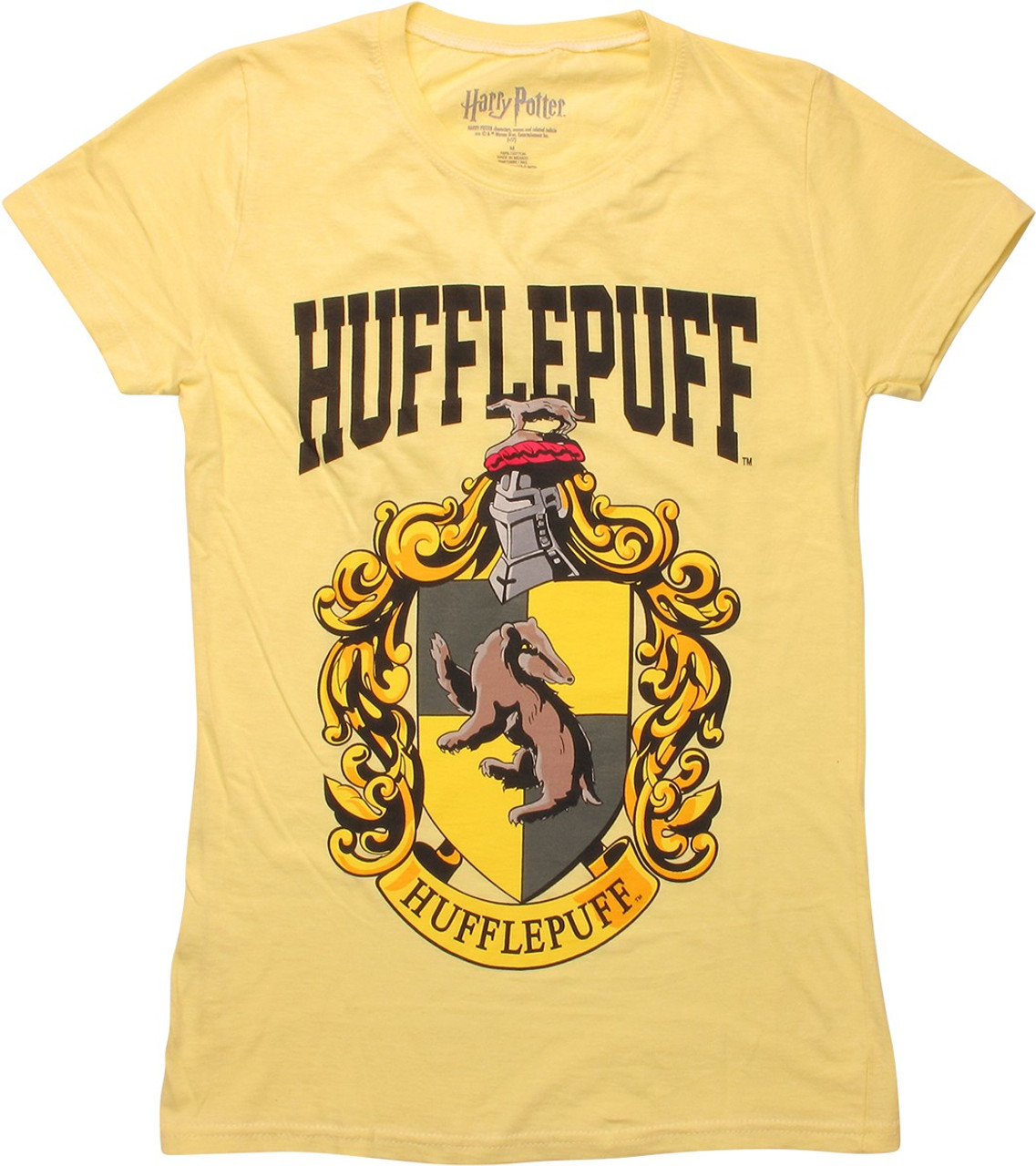 Hufflepuff Potter T-Shirt Juniors Crest Harry