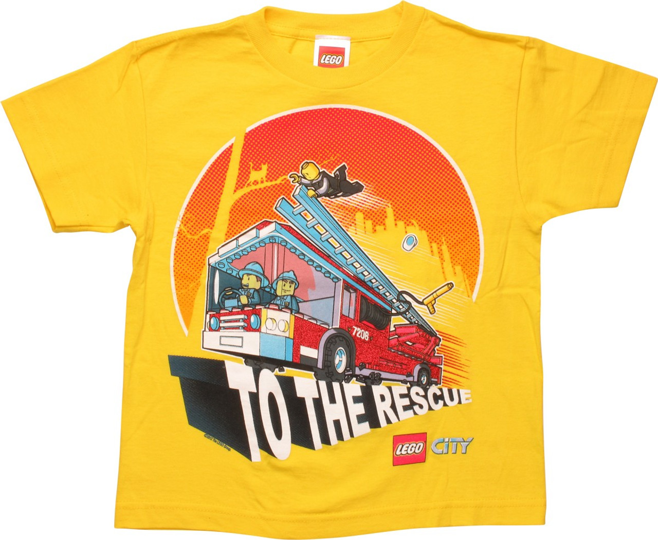 Lego City To the Rescue Fire Truck Juvenile Shirt