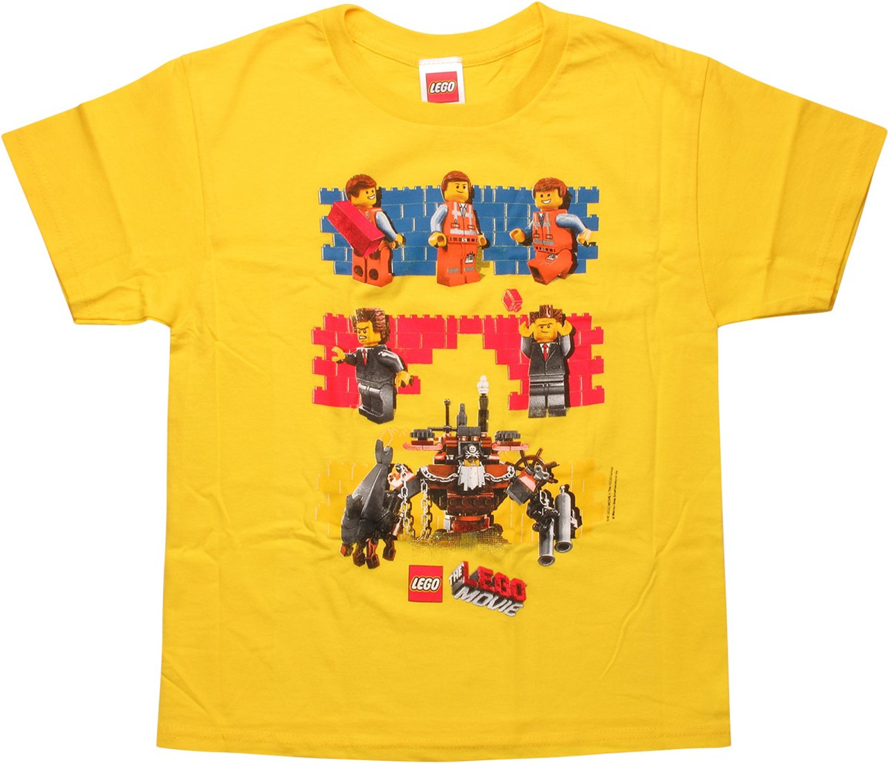 Lego Movie Brick Walls Youth T-Shirt