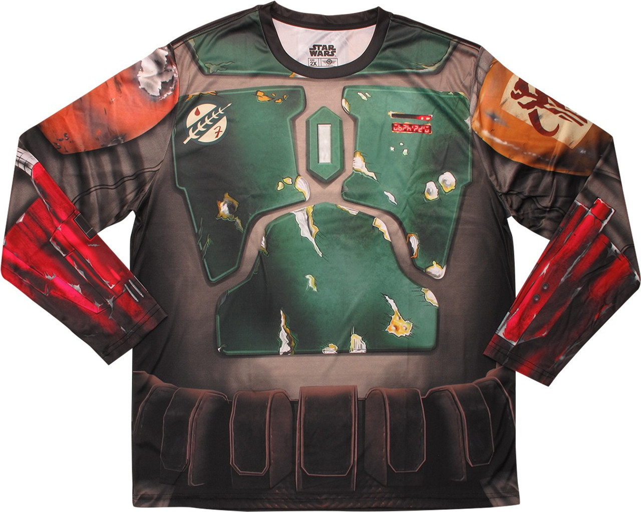 Long Fett Costume Star T-Shirt Sleeve Wars Boba