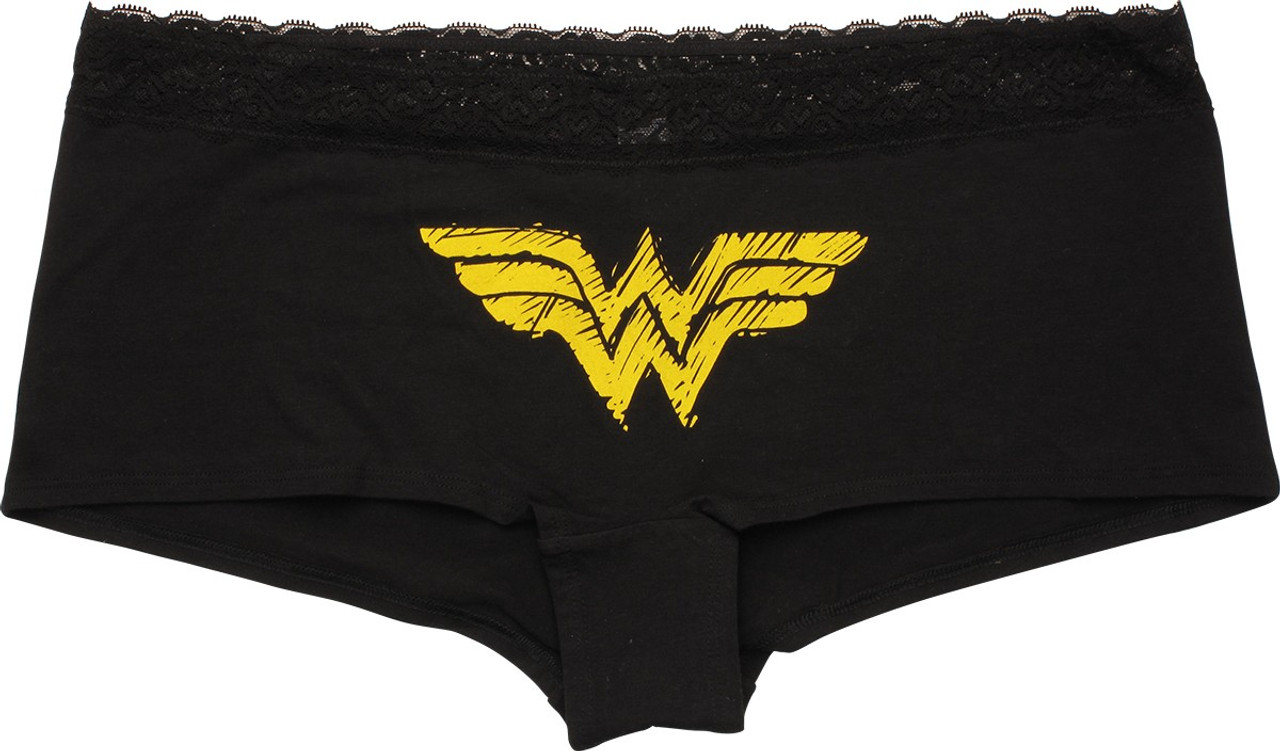 Wonder Woman Logo Ladies Boy Short Plus Size Panty