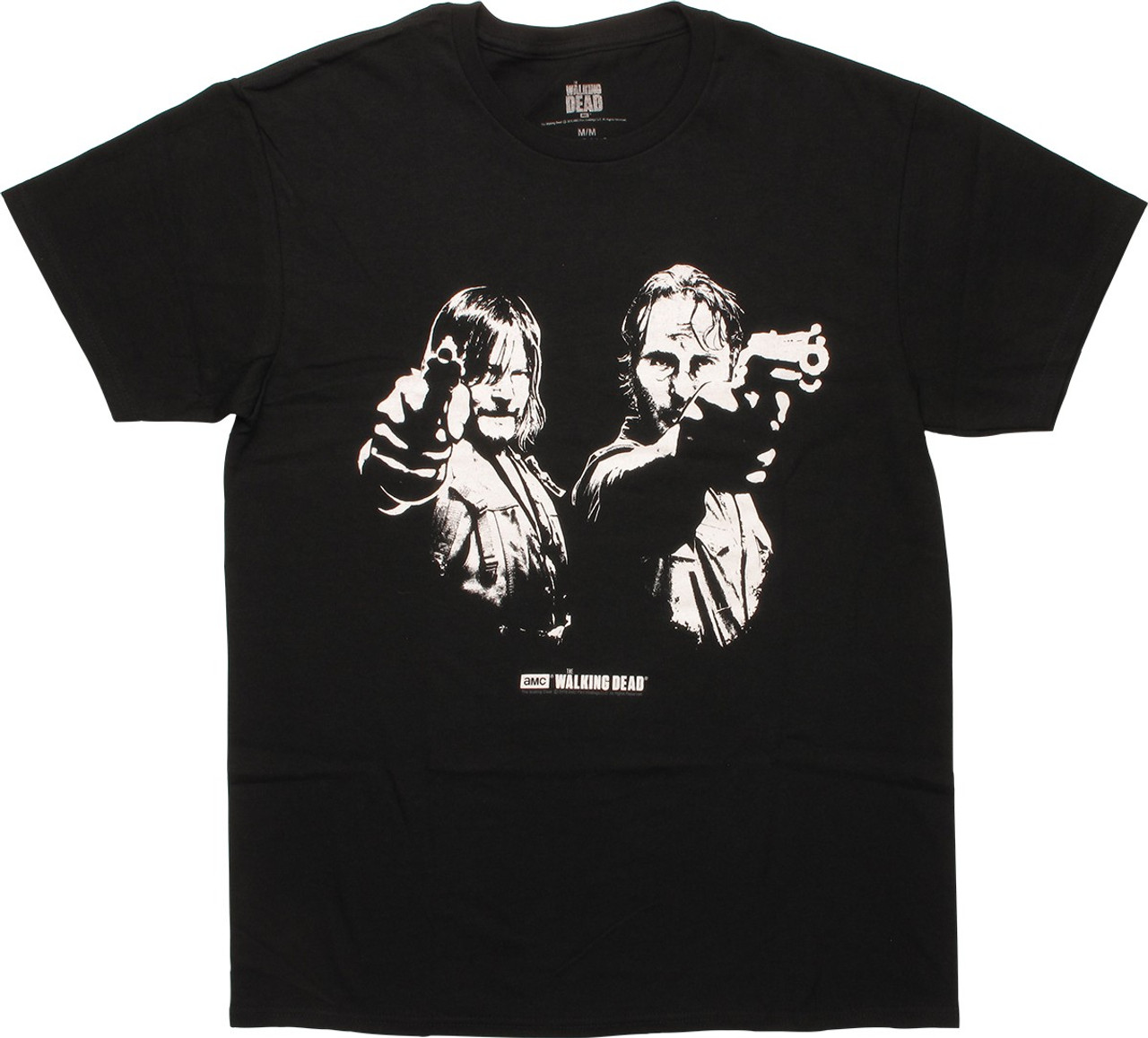 Walking Dead Rick and Daryl Guns Pointing T-Shirt