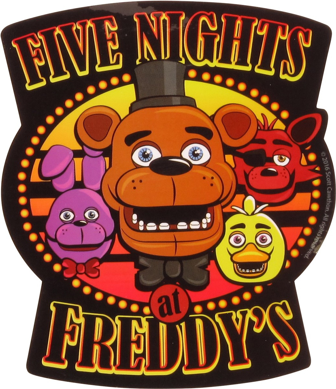 Five Nights at Freddy's Group Heads Sticker