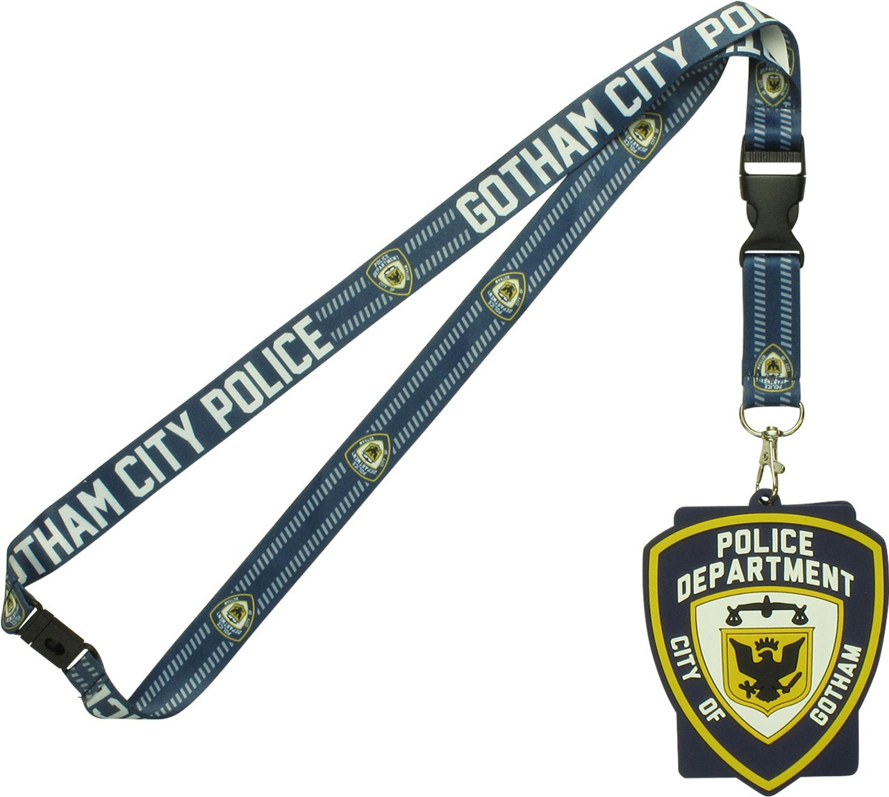 Batman Gotham City Badge Rubber ID Holder Lanyard