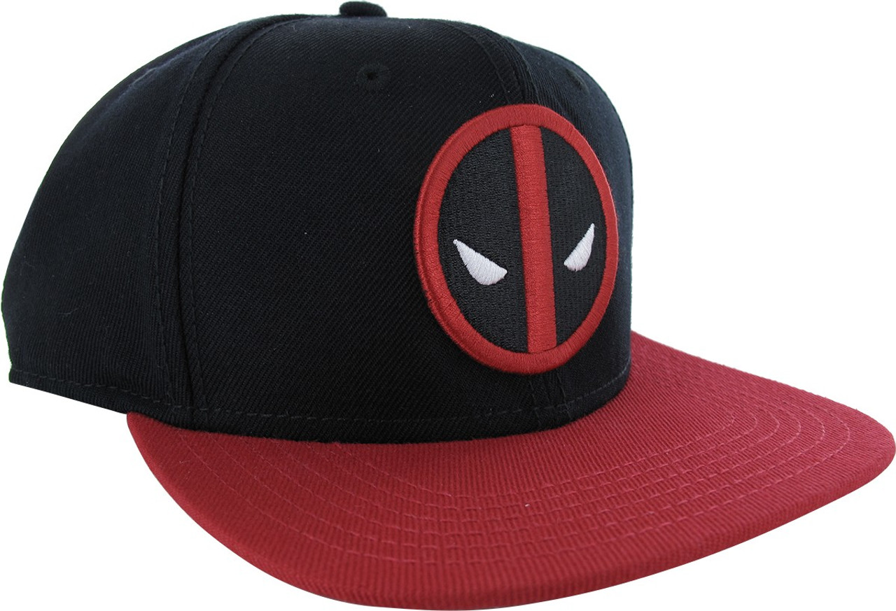 Deadpool Logo Red Brim Black Snapback Hat