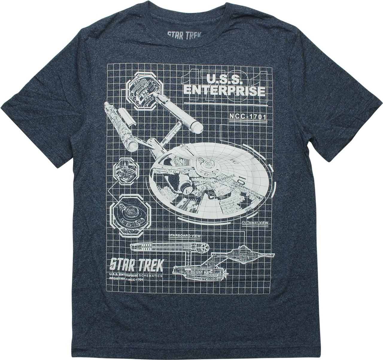 Star Trek USS Enterprise Blueprint T Shirt