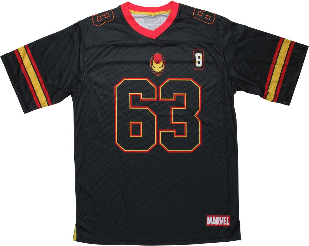 Iron Man 63 Black Football Jersey