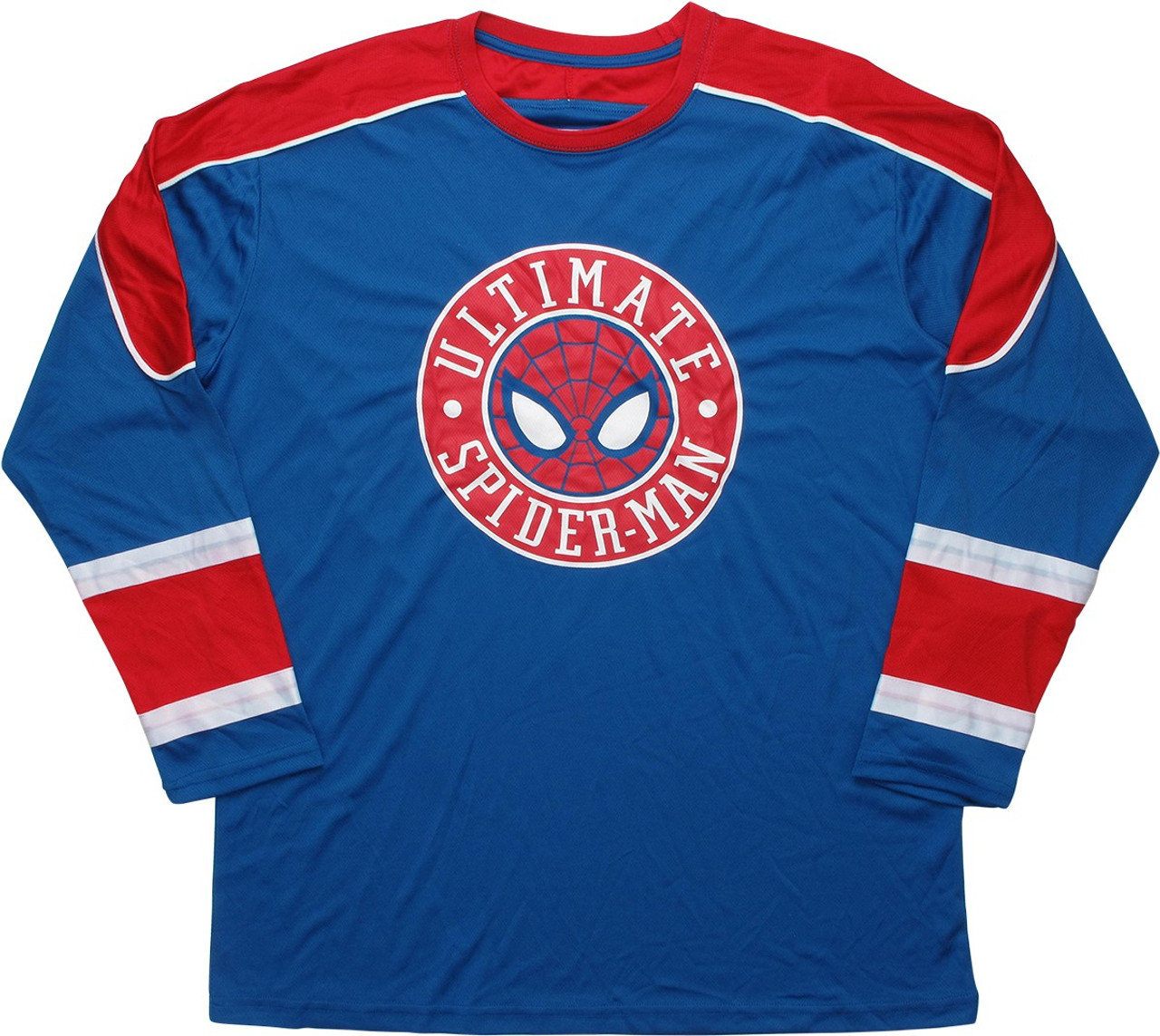 Ultimate Spiderman Blue and Red Hockey Jersey