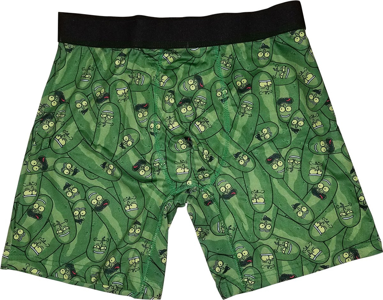 Buy Official Rick and Morty Pickle Rick Happy Boxer Briefs Underwear