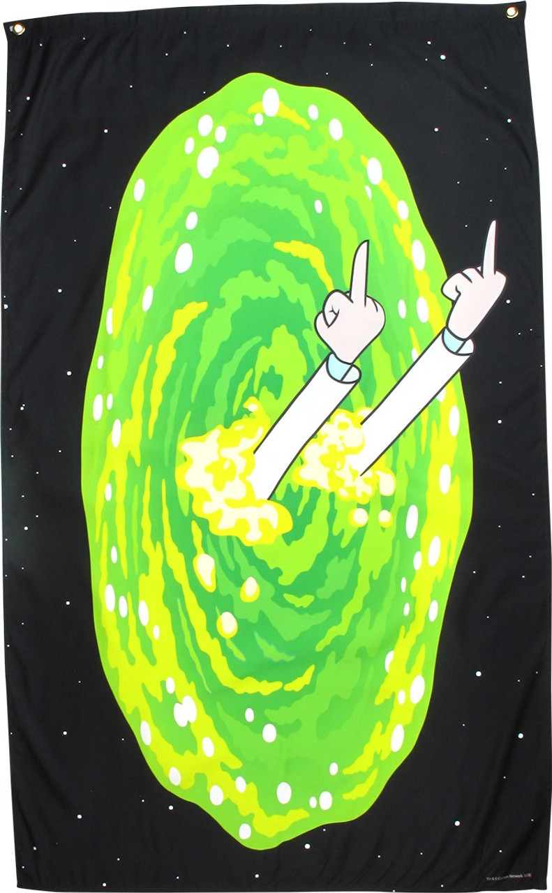 Rick and Morty Portal Flip Banner Flag
