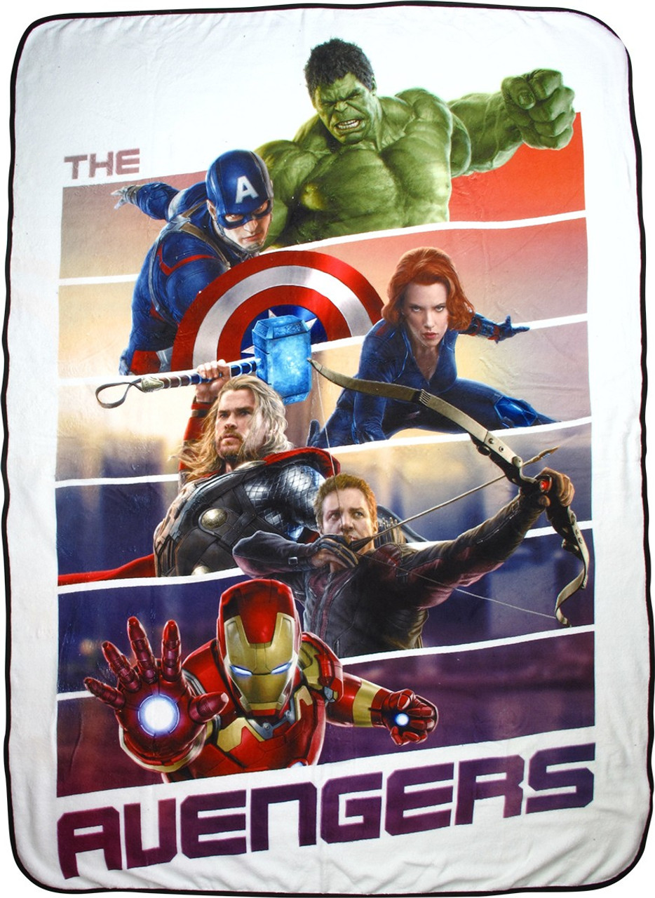 Avengers Age of Ultron Hero Panels Blanket