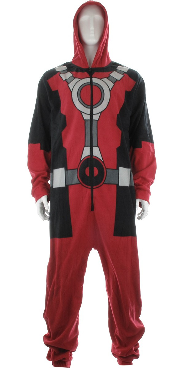 Deadpool Costume Hooded Union Suit