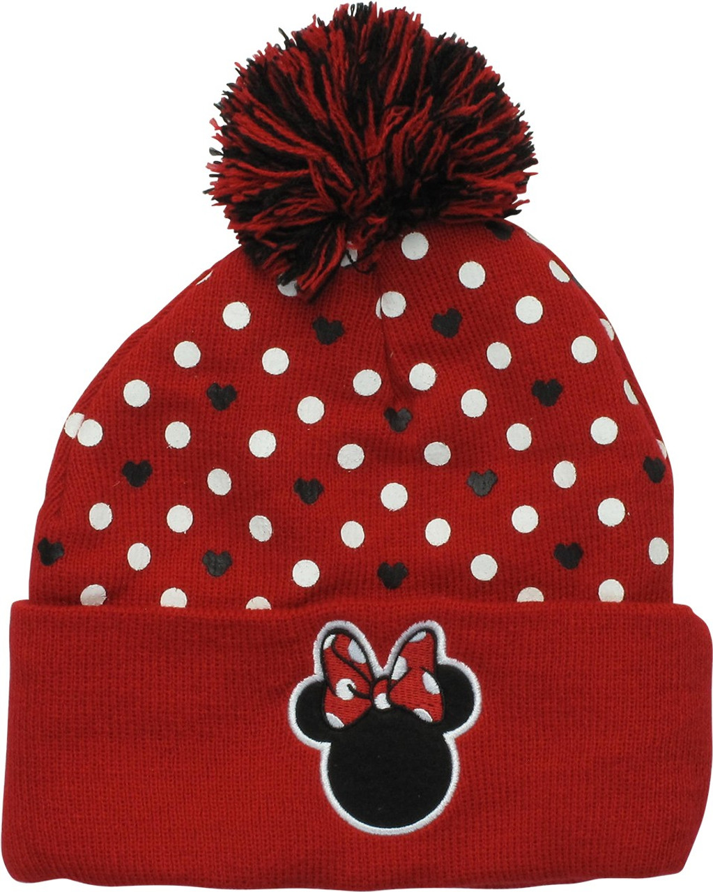minnie pom pom beanie