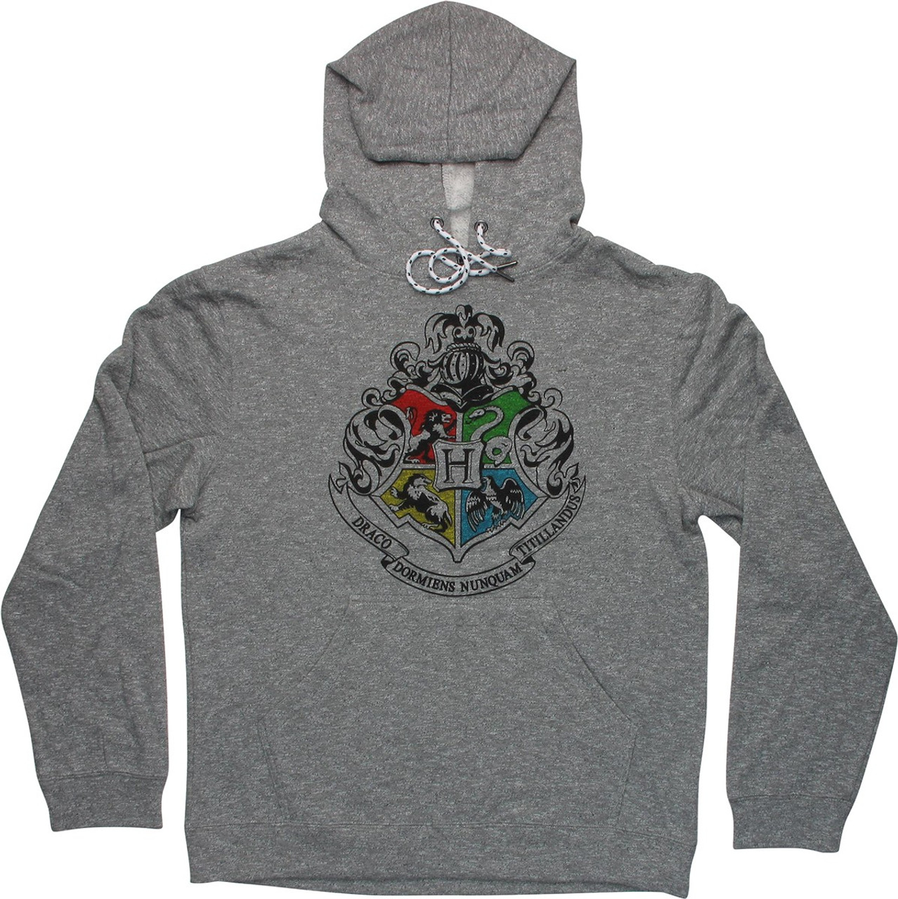 Harry Potter Hogwarts Crest Heathered Gray Hoodie