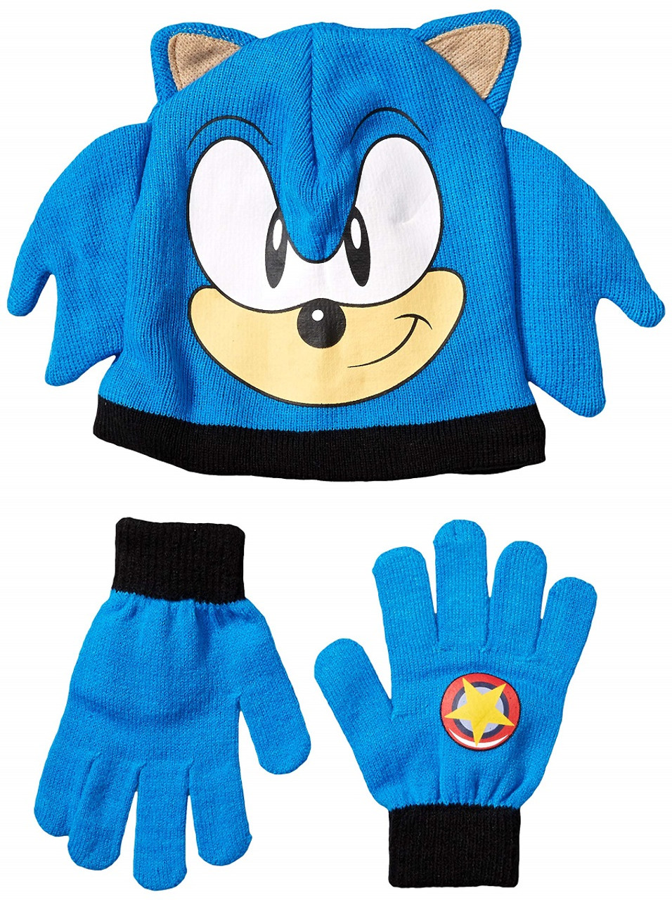 sonic gloves and hat