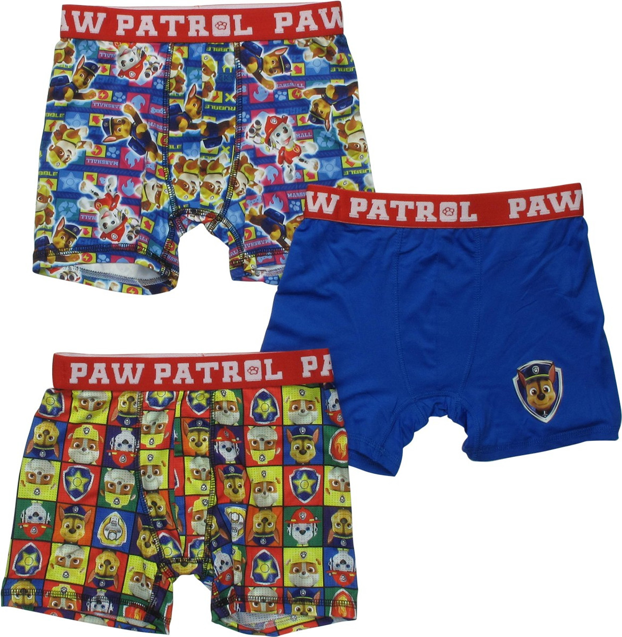 Paw Patrol Faces Panels 3 Pack Boys Boxer Briefs