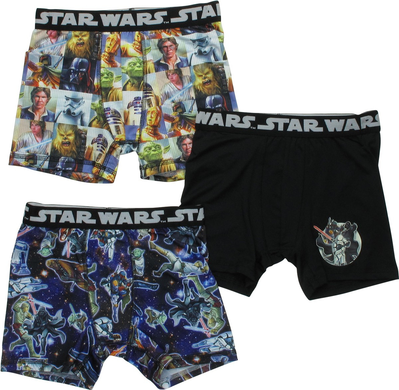 Star Wars Mens' 2 Pack Comic Millennium Falcon Boxers Underwear Boxer Briefs