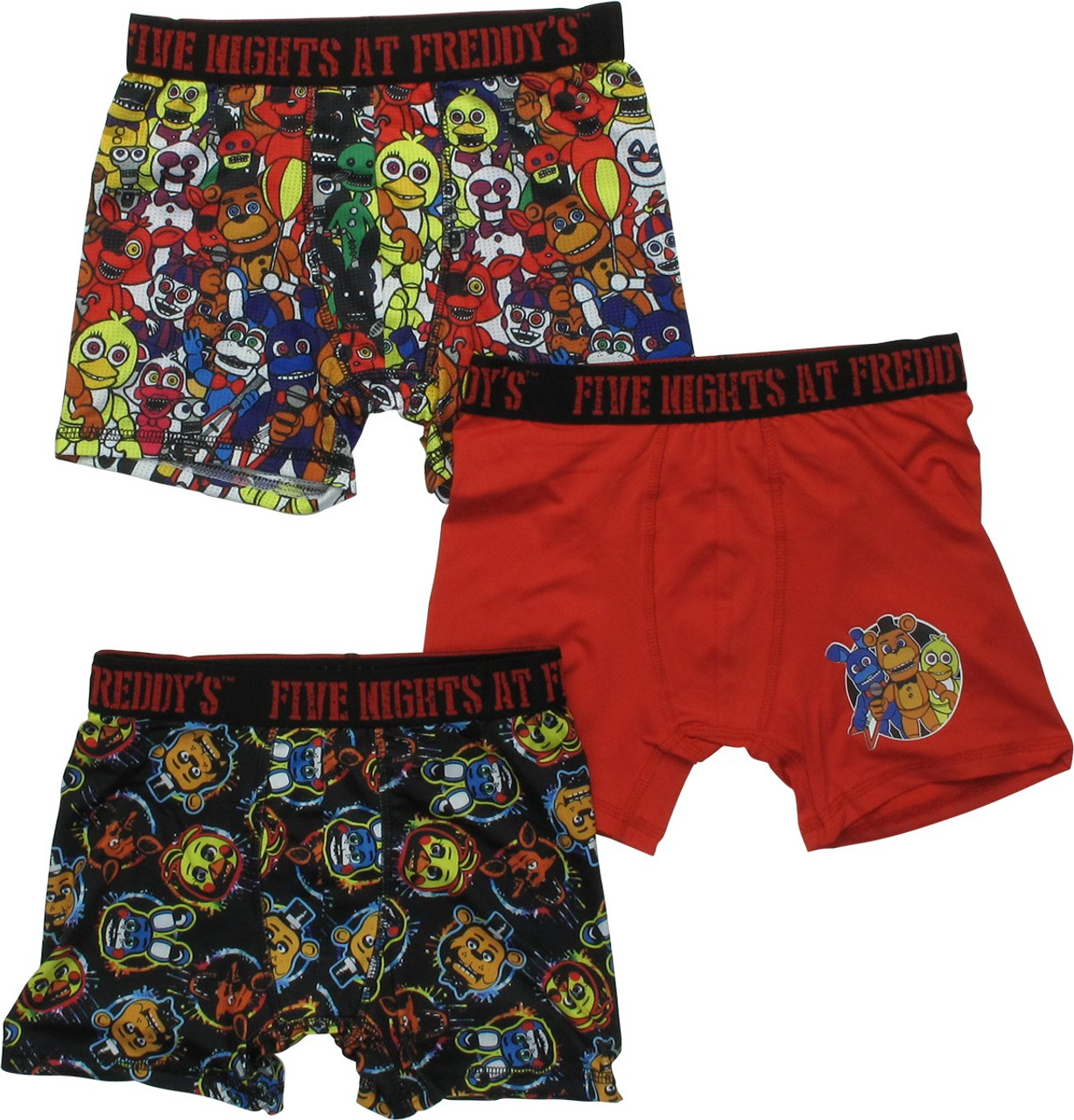 Five Nights at Freddy's 3 Pack Boys Boxer Briefs