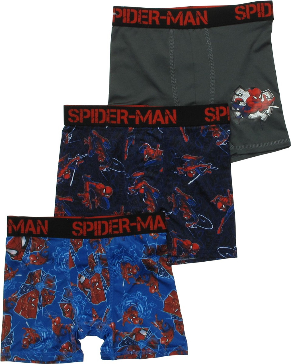 Into The Spider-Verse Spiderman Logos 3-Pack Boxer Briefs