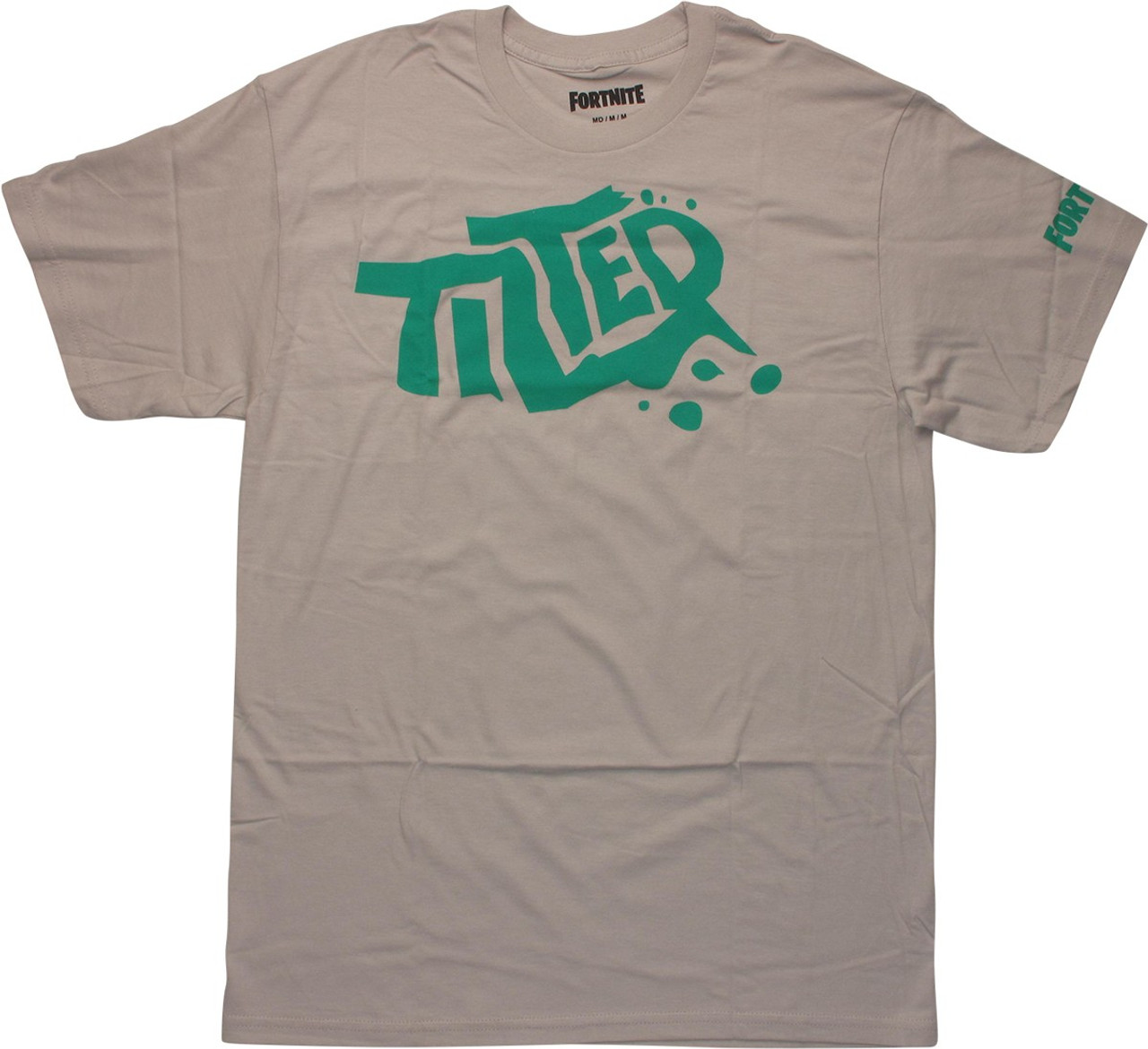 schweizisk varm Lærd Fortnite Green Tilted Logo Silver T-Shirt