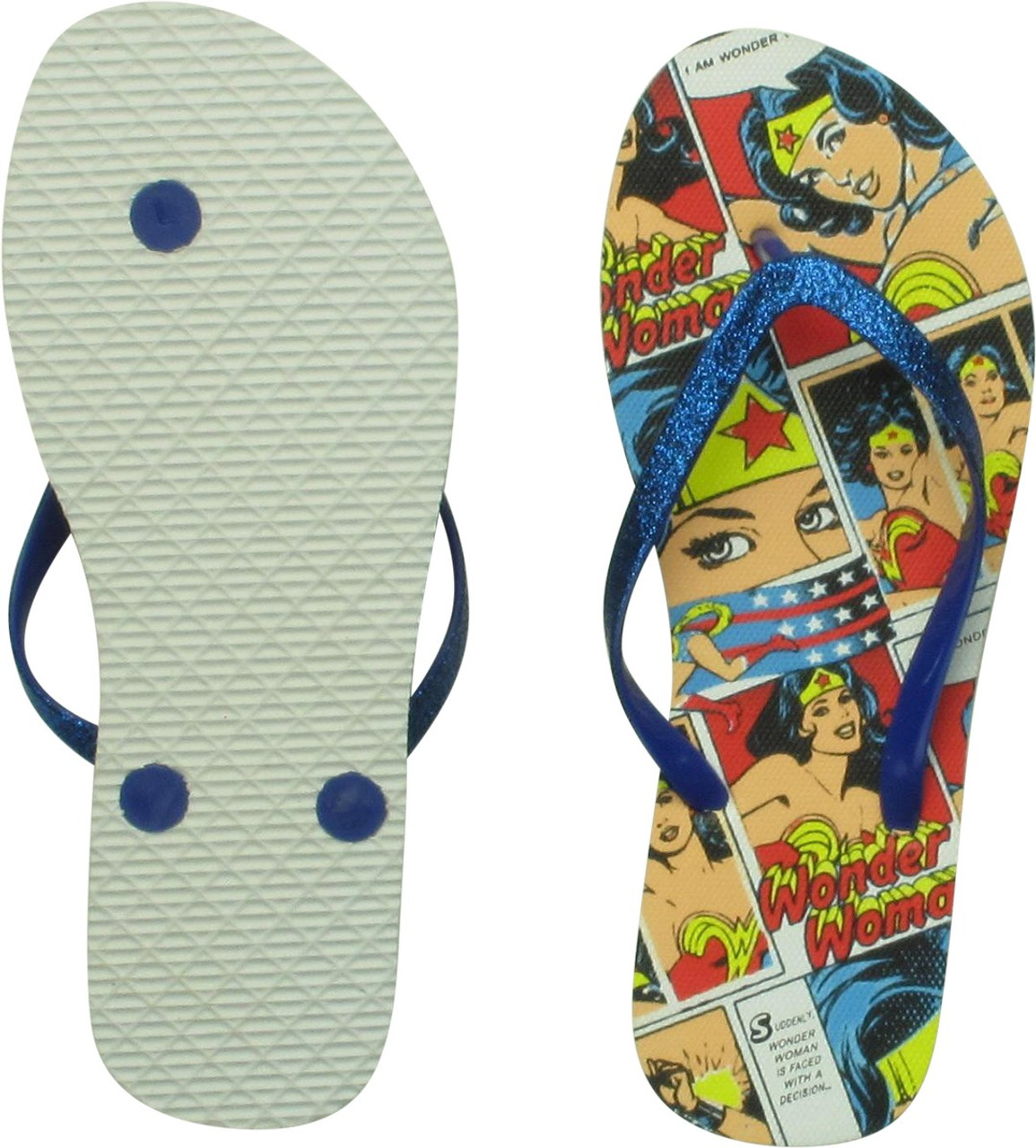 Wonder Woman Comic Strip Sandals