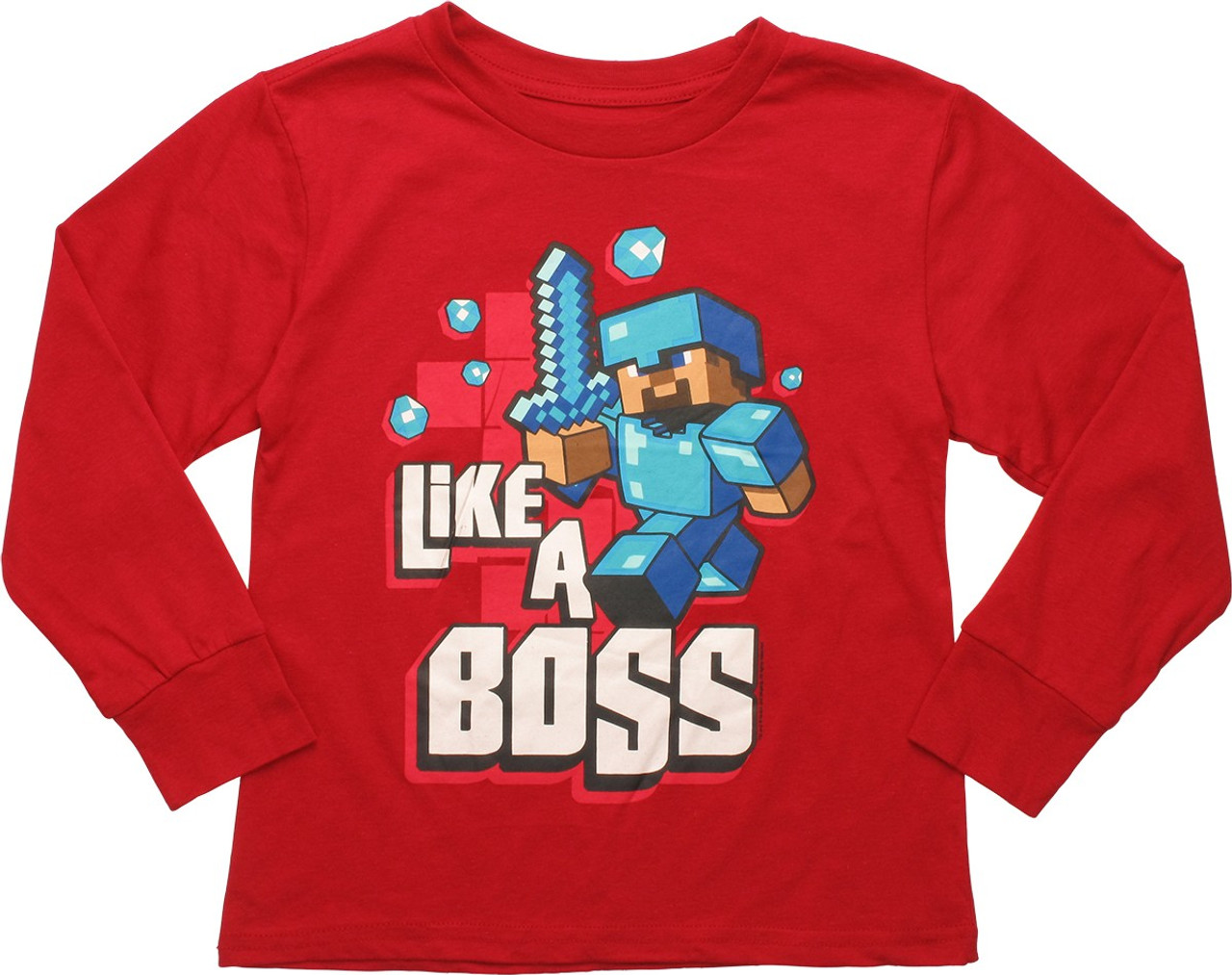 Minecraft Like a Boss Long Sleeve Youth 