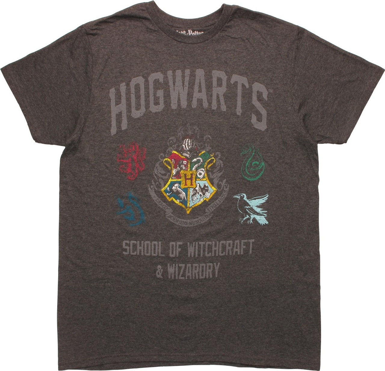 Forventning serviet sikkert Harry Potter Hogwarts School Distressed T-Shirt