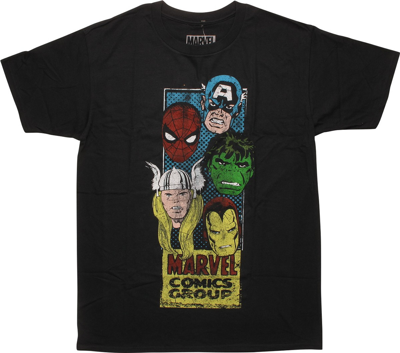rack Tilsvarende lukker Marvel Comics Hero Heads Corner Box T-Shirt