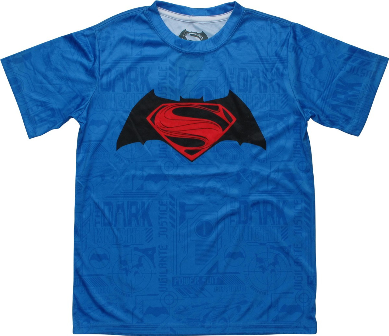 Batman v Superman Collage Sublimated Youth T-Shirt