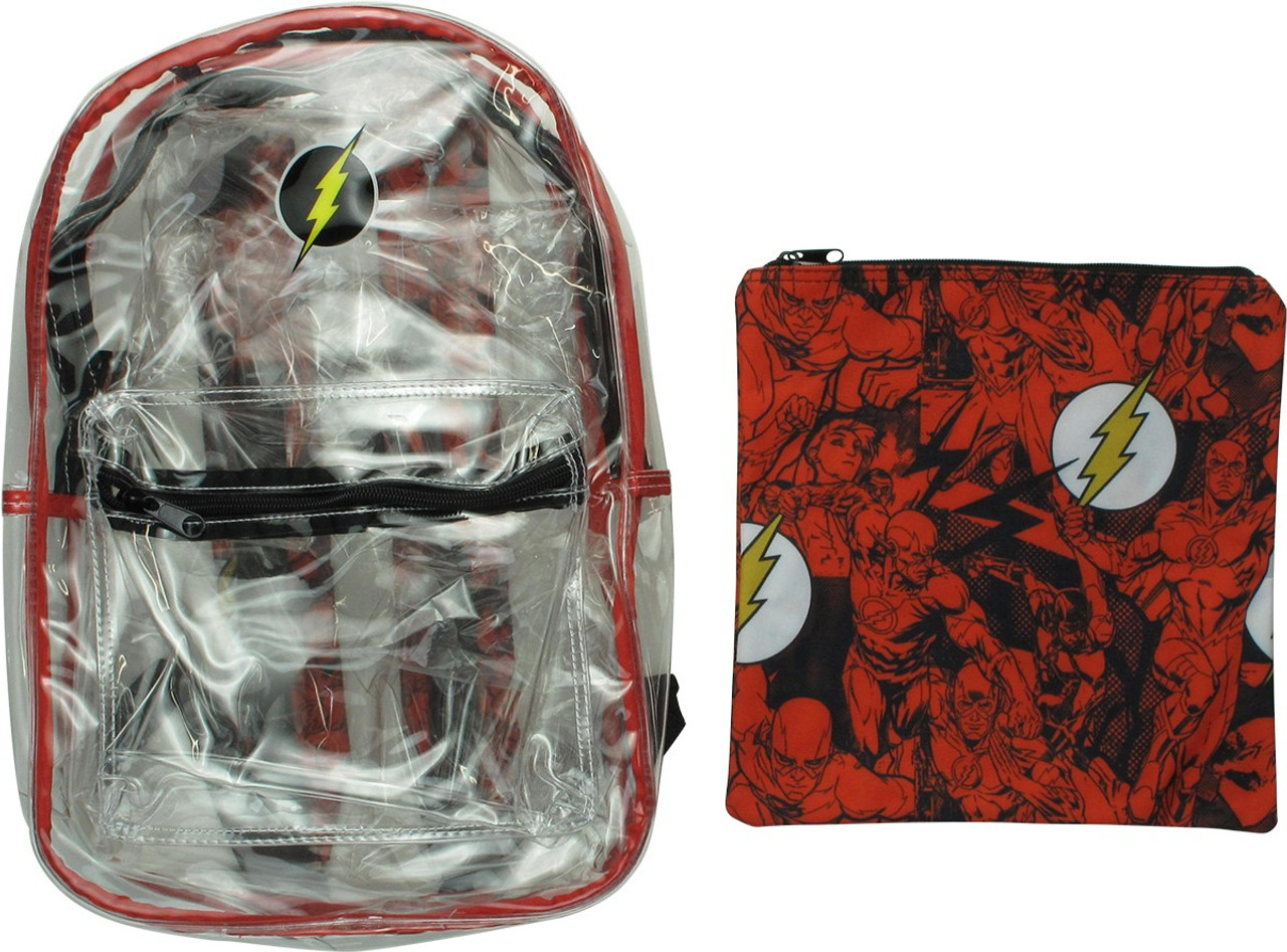 Flash Logo Pouch and Clear Backpack