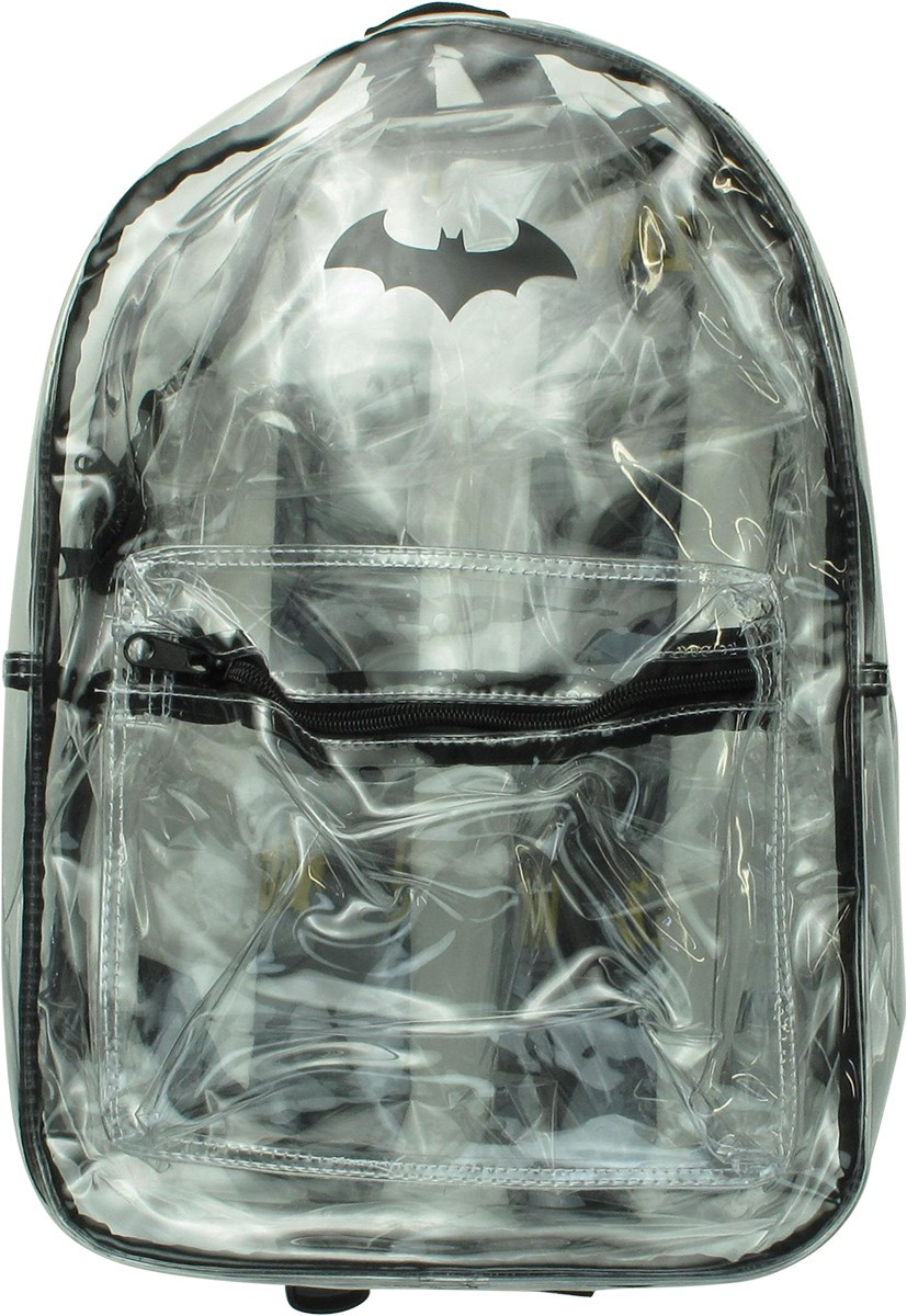 Batman Logo Pouch and Clear Backpack